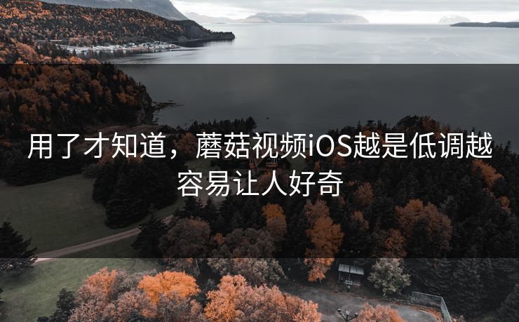 用了才知道，蘑菇视频iOS越是低调越容易让人好奇  第1张