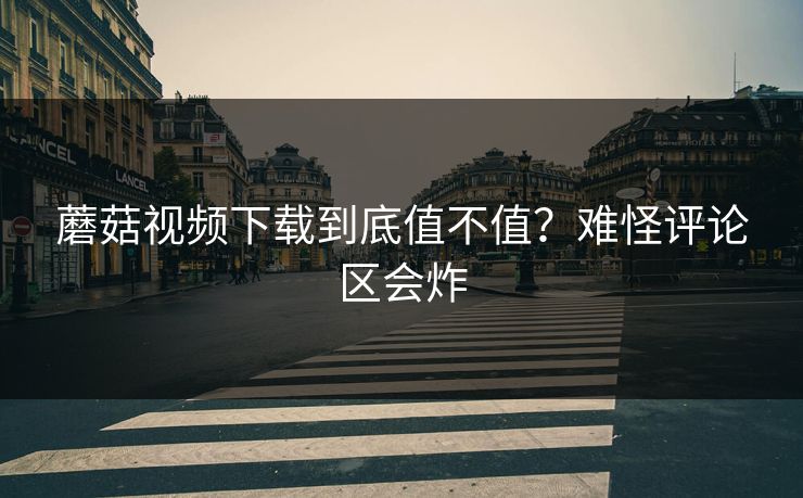 蘑菇视频下载到底值不值？难怪评论区会炸  第1张