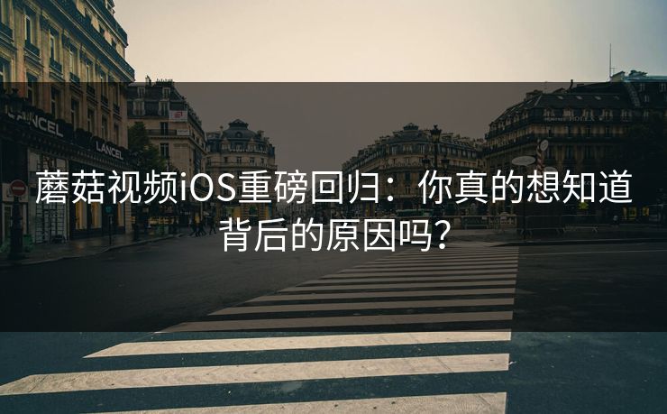 蘑菇视频iOS重磅回归：你真的想知道背后的原因吗？  第1张