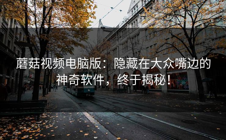 蘑菇视频电脑版：隐藏在大众嘴边的神奇软件，终于揭秘！